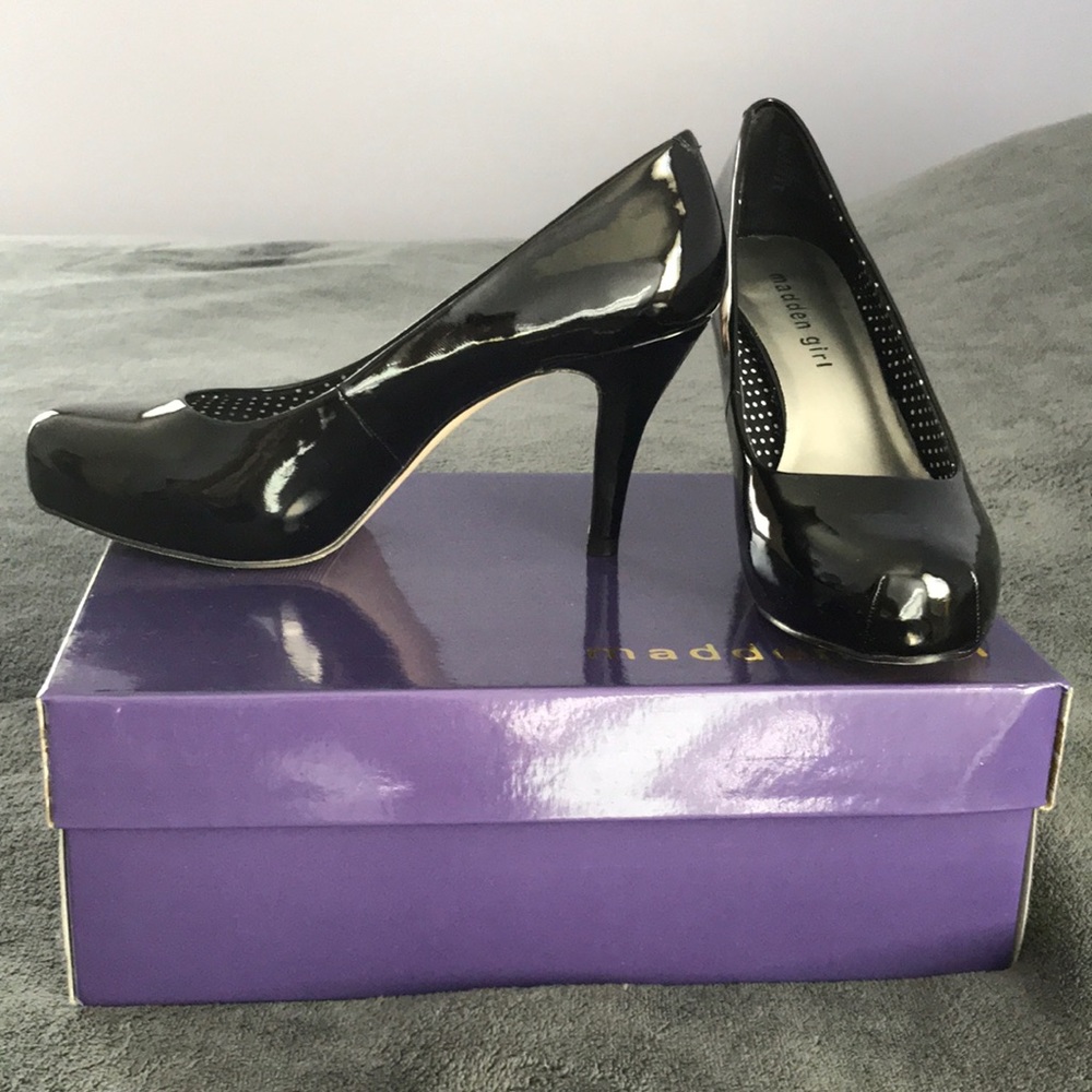Madden Girl Black patent leather heels